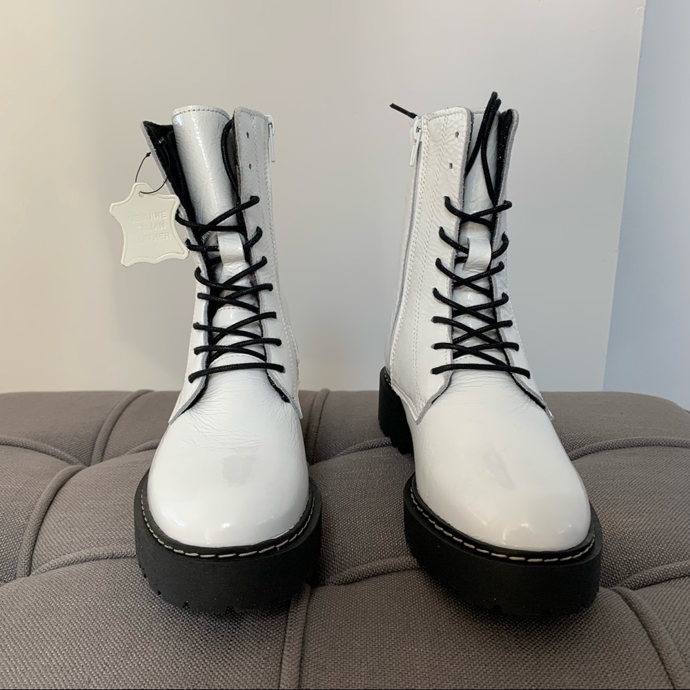 White Italian Leather Ankle Boots size 39 - Picture 4 of 11
